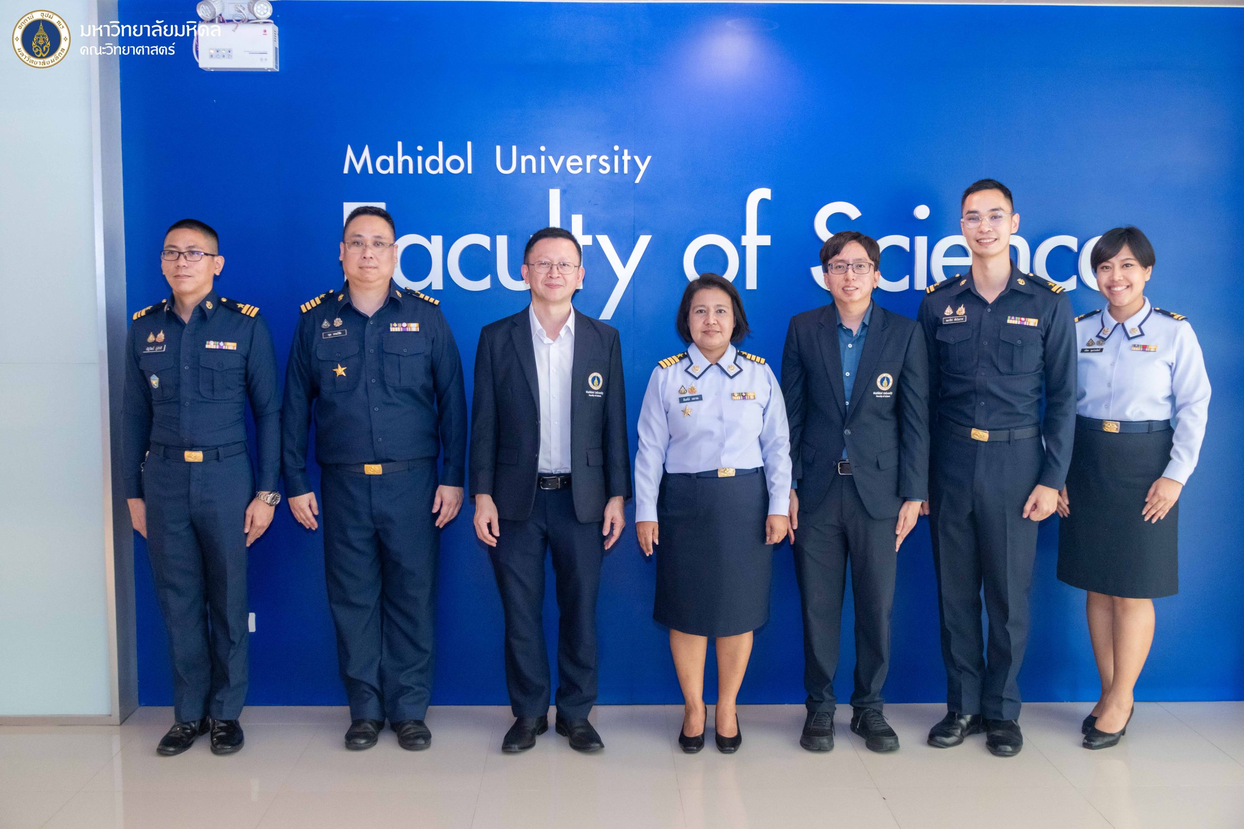 คณะวิทยาศาสตร์ มหาวิทยาลัยมหิดล ต้อนรับคณะศึกษาดูงานจากโรงเรียนนายเรืออากาศนวมินทกษัตริยาธิราช เพื่อแลกเปลี่ยนองค์ความรู้ด้านการบริหารจัดการน้ำและการวิจัยร่วมกัน